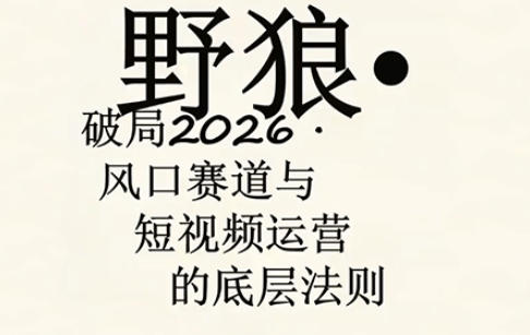 野狼团队·多平台实操运营课，覆盖AI口播、服装、好物、漫剪等热门玩法(更新4月29日)-创薯资源