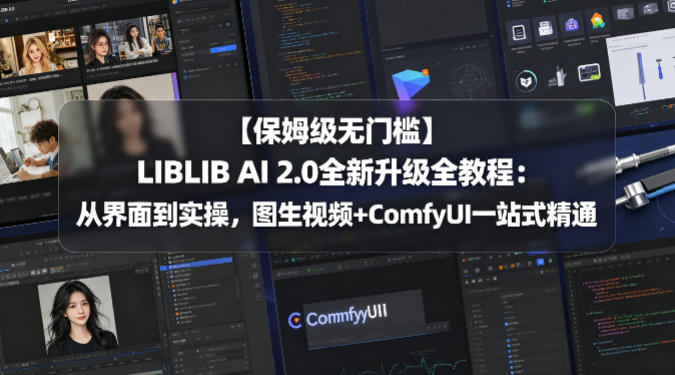 【保姆级无门槛】LIBLIB AI 2.0全新升级全教程：从界面到实操，图生视频+ComfyUI一站式精通-创薯资源