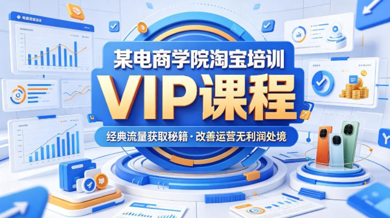 某电商学院淘宝培训VIP课程，各种经典有用的流量获取秘籍，改善运营产品没利润的处境(2026年5月)-创薯资源