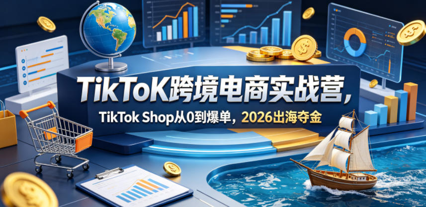 TikToK跨境电商实战营，TikTok Shop从0到爆单，2026出海夺金-创薯资源