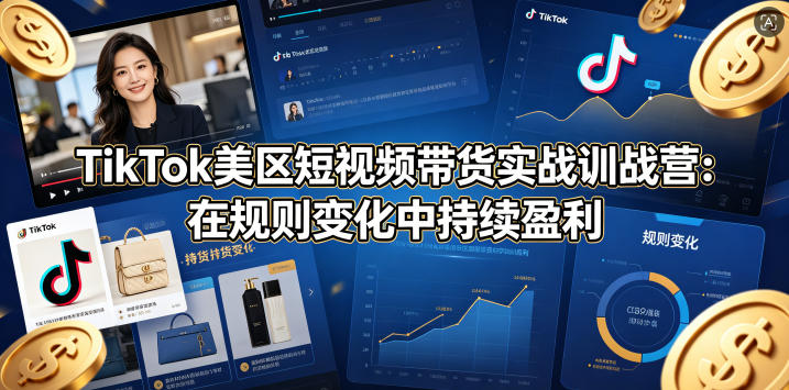 TikTok美区短视频带货实战训战营：在规则变化中持续盈利-创薯资源