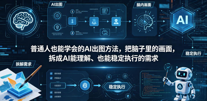 普通⼈也能学会的AI出图⽅法，把脑子里的画面，拆成AI能理解、也能稳定执行的需求【文档】-创薯资源