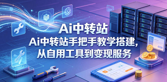 Ai中转站手把手教学搭建，从自用工具到变现服务-创薯资源