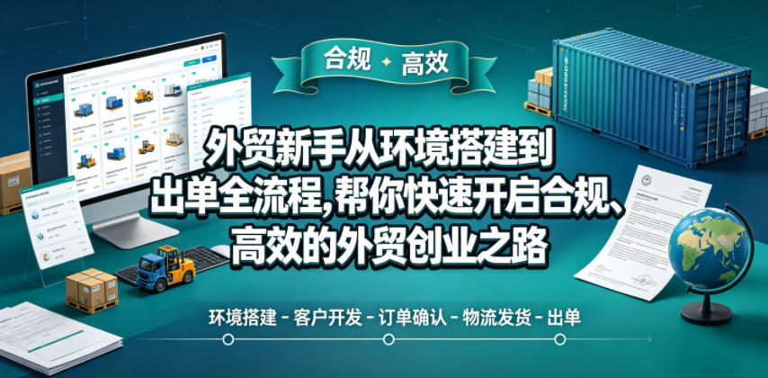 外贸新手从环境搭建到出单全流程，帮你快速开启合规、高效的外贸创业之路-创薯资源
