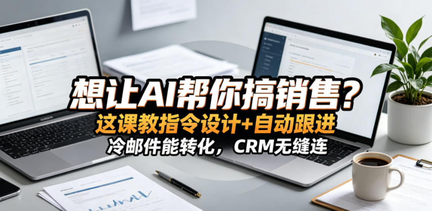 想让AI帮你搞销售？这课教指令设计+自动跟进，冷邮件能转化，CRM无缝连！【原创双语字幕】-创薯资源