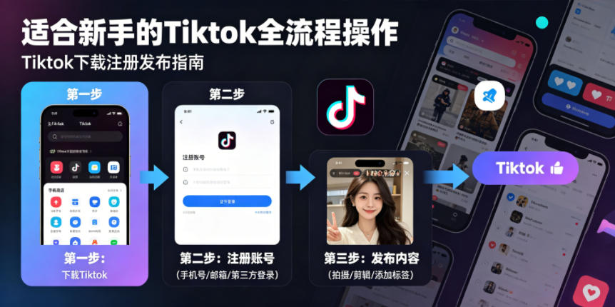 Tiktok下载注册发布，适合新手的Tiktok全流程操作-创薯资源