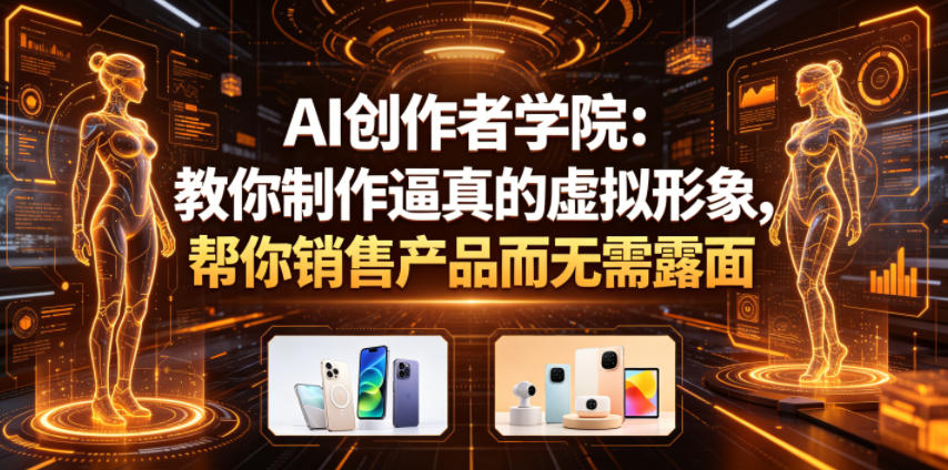 AI创作者学院：教你制作逼真的虚拟形象，帮你销售产品而无需露面【原创双语字幕】-创薯资源