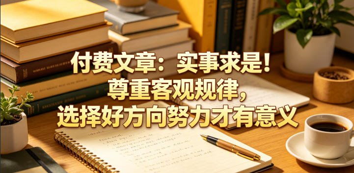 付费文章：实事求是！尊重客观规律，选择好方向努力才有意义-创薯资源