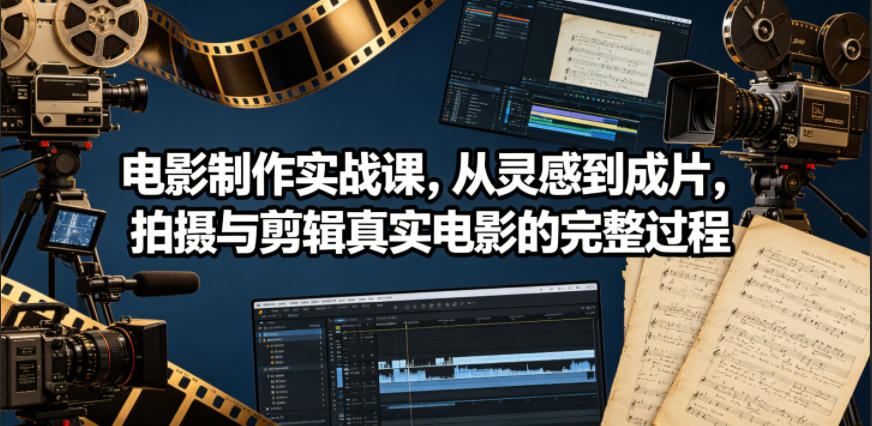 电影制作实战课，从灵感到成片，拍摄与剪辑真实电影的完整过程【原创双语字幕】-创薯资源