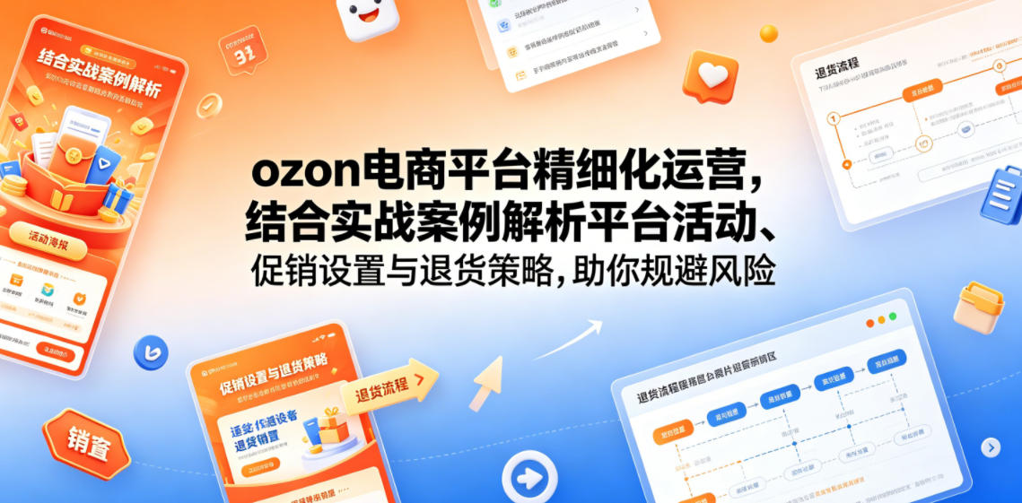 ozon电商平台精细化运营，结合实战案例解析平台活动、促销设置与退货策略，助你规避风险、提升销量-创薯资源