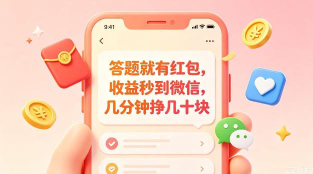 答题就有红包，收益秒到微信，几分钟挣几十块，学生党上班族宝妈都可以玩【揭秘】-创薯资源