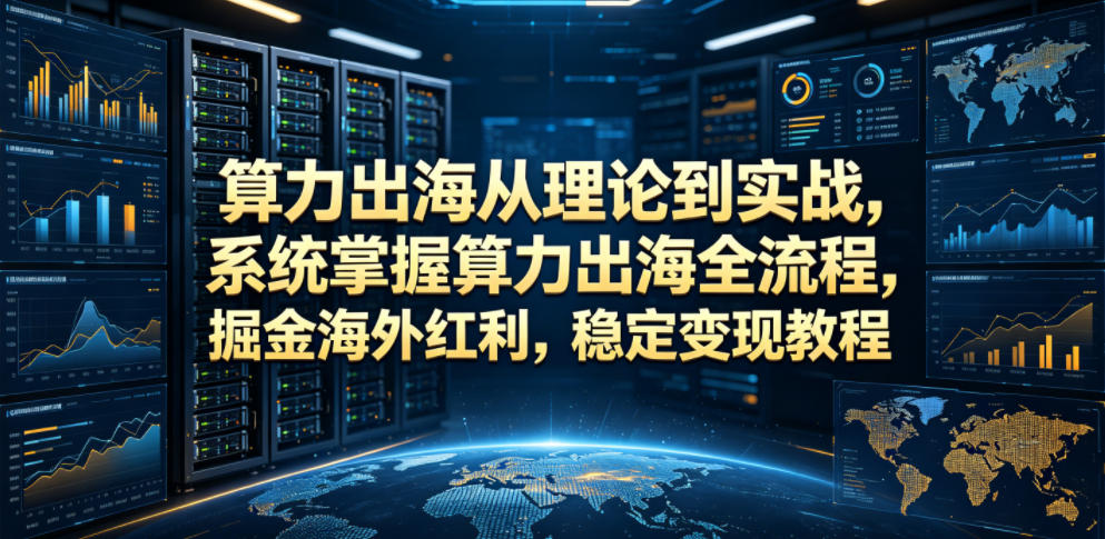 算力出海从理论到实战，系统掌握算力出海全流程，掘金海外红利，稳定变现教程-创薯资源