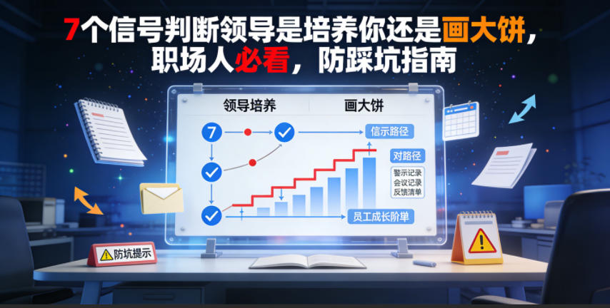 付费文章：7个信号判断领导是培养你还是画大饼，职场人必看，防踩坑指南-创薯资源