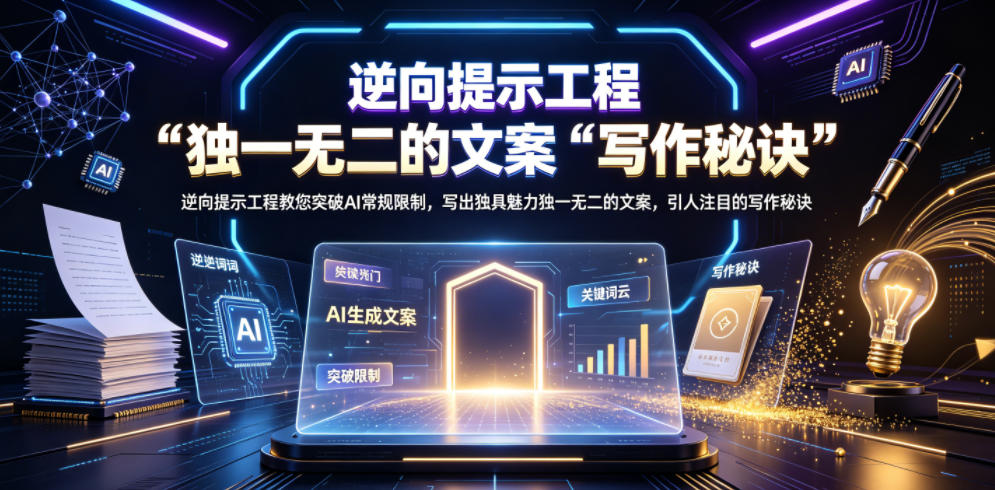 逆向提示工程教您突破AI常规限制，写出独具魅力独一无二的文案，引人注目的写作秘诀【原创双语字幕】-创薯资源
