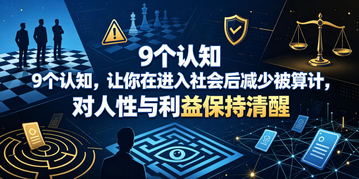 付费文章：9个认知，让你在进入社会后减少被算计，对人性与利益保持清醒-创薯资源