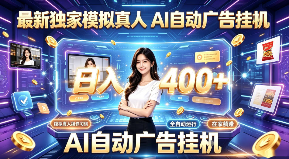 最新独家模拟真人，AI自动挂号挂G，日入400+，全程全自动运行，无需人工【揭秘】-创薯资源
