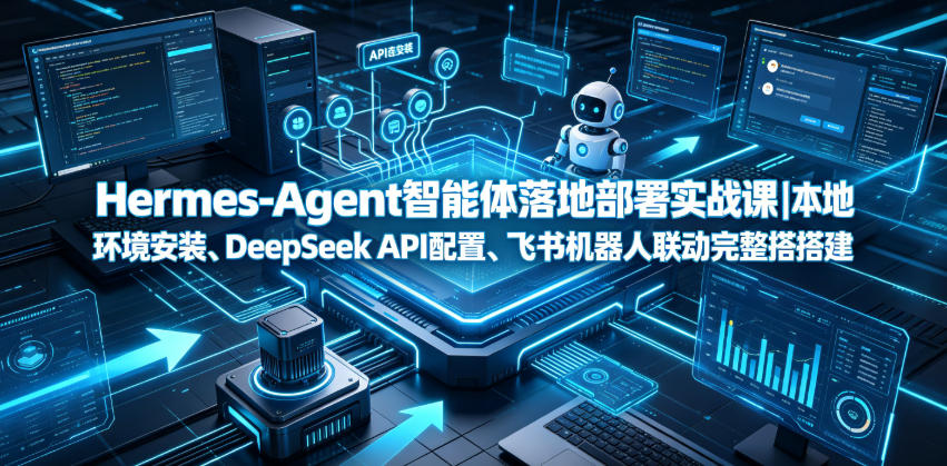 Hermes-Agent智能体落地部署实战课｜本地环境安装、DeepSeek API配置、飞书机器人联动完整搭建教程-创薯资源