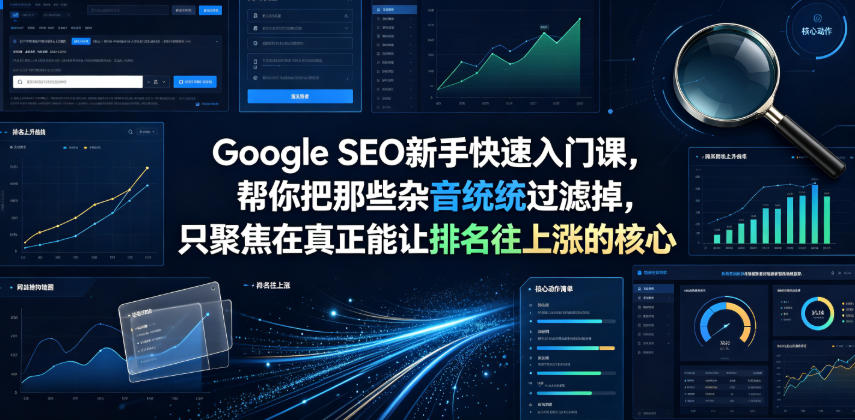 Google SEO新手快速入门课，帮你把那些杂音统统过滤掉，只聚焦在真正能让排名往上涨的核心动作【原创双语字幕】-创薯资源