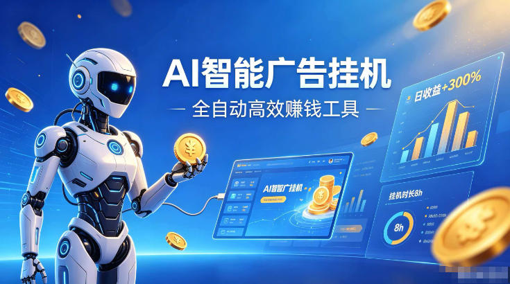 AI智能广告挂G，在家自动賺收益，全程无需人工操作、不用直播、不用拉人【揭秘】-创薯资源