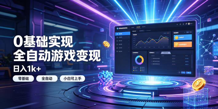 0基础实现全自动游戏变现，日入1k+，小白直接上手搞钱！【揭秘】-创薯资源