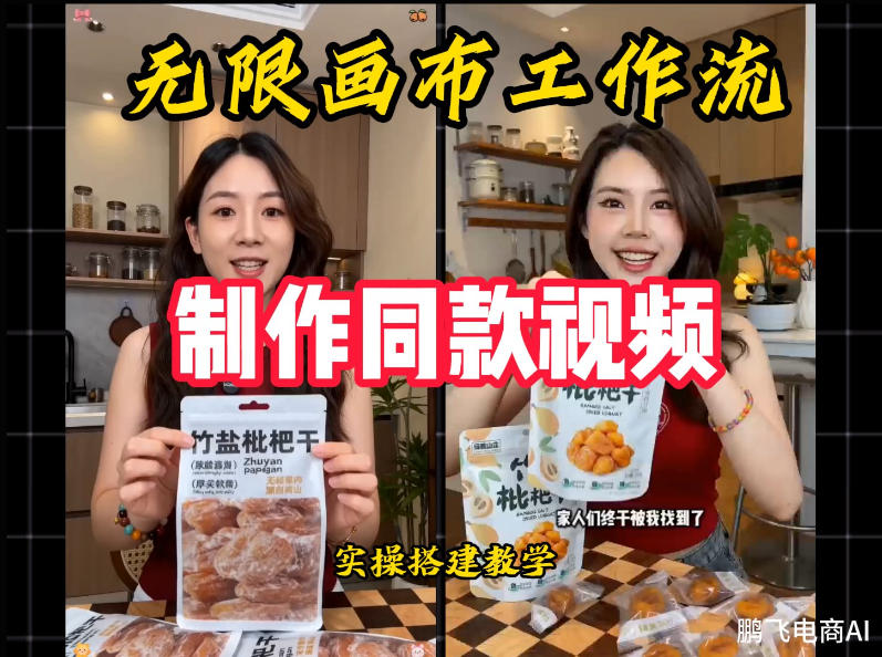 无限画布工作流一键复刻爆款带货视频，实操搭建，操作简单-创薯资源