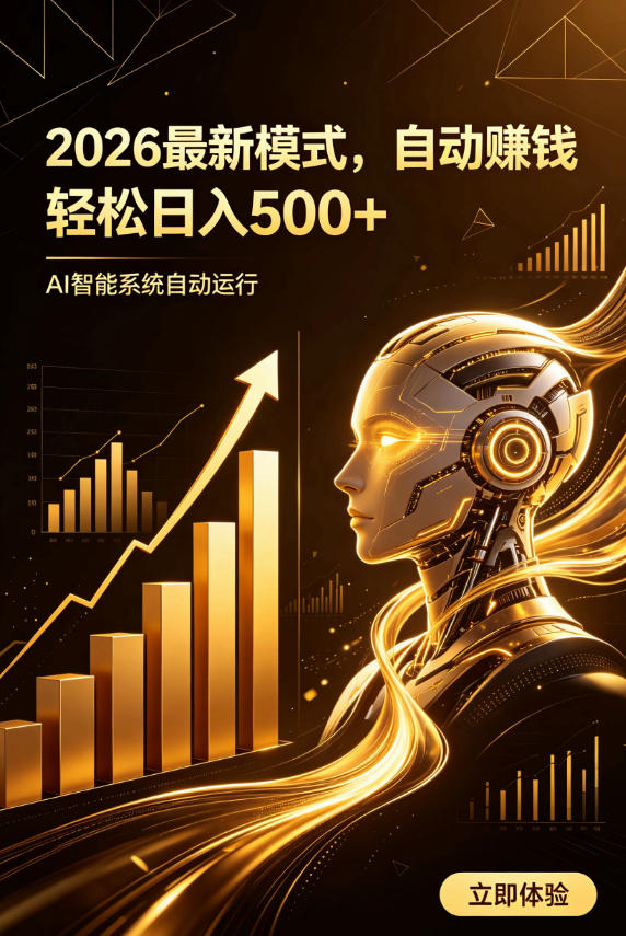AI智能广告，自动賺钱新模式，轻松日入500+，主业副业都可做，适合任何人群【揭秘】-创薯资源
