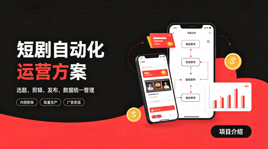 快手全自动短剧矩阵项目｜自动化分发，流量持续变现【揭秘】-创薯资源