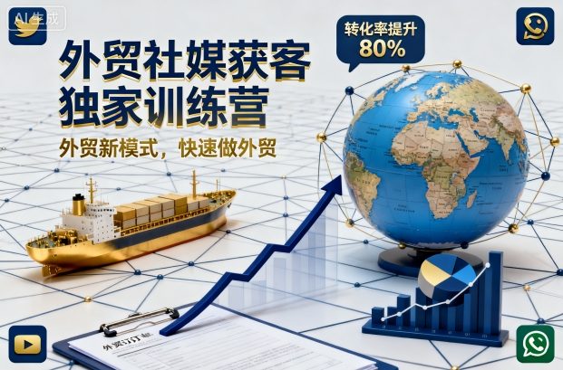 外贸社媒获客独家训练营，外贸新模式，快速做外贸(更新26年08月21日)-创薯资源