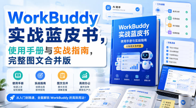 WorkBuddy实战蓝皮书，使用手册与实战指南，完整图文合并版-创薯资源