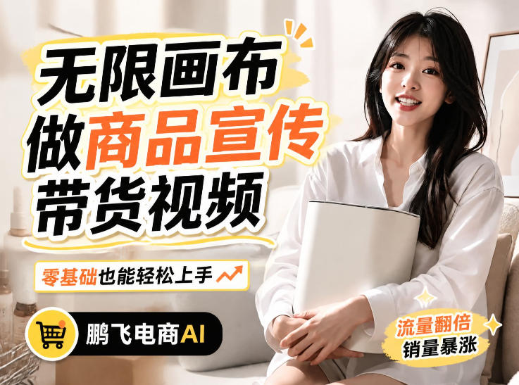 不用模特不用拍，AI生成电商带货视频｜无限画布从0到1搭建教程，全程实操演示，新手也能跟着落地-创薯资源