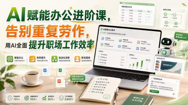 AI赋能办公进阶课，告别重复劳作，用AI全面提升职场工作效率-创薯资源