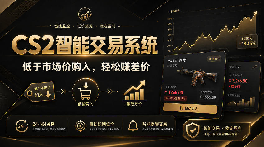 CS2智能交易系统，轻松賺差价|自动运行，无需自己挂G|数据支持任何形式验证【揭秘】-创薯资源
