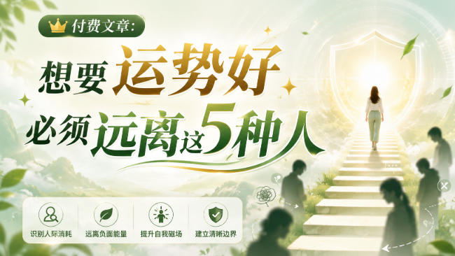付费文章：想要运势好，必须远离这5种人-创薯资源