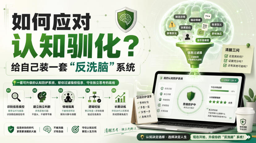 付费文章：如何应对认知驯化？给自己装一套“反洗脑”系统-创薯资源