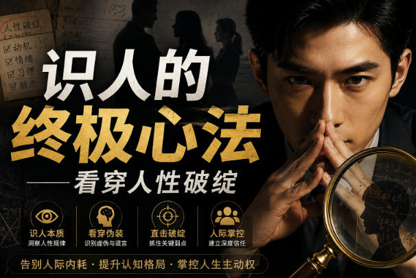 付费文章：识人的终极心法——看穿人性破绽-创薯资源