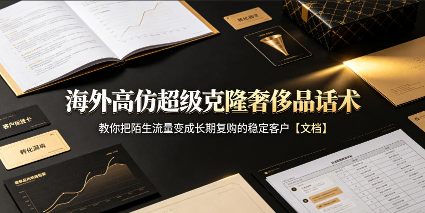 海外高仿超级克隆奢侈品话术，教你把陌生流量变成长期复购的稳定客户【文档】-创薯资源