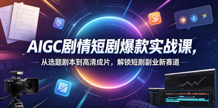 AIGC剧情短剧爆款实战课,从选题剧本到高清成片,解锁短剧副业新赛道(更新0906)-创薯资源