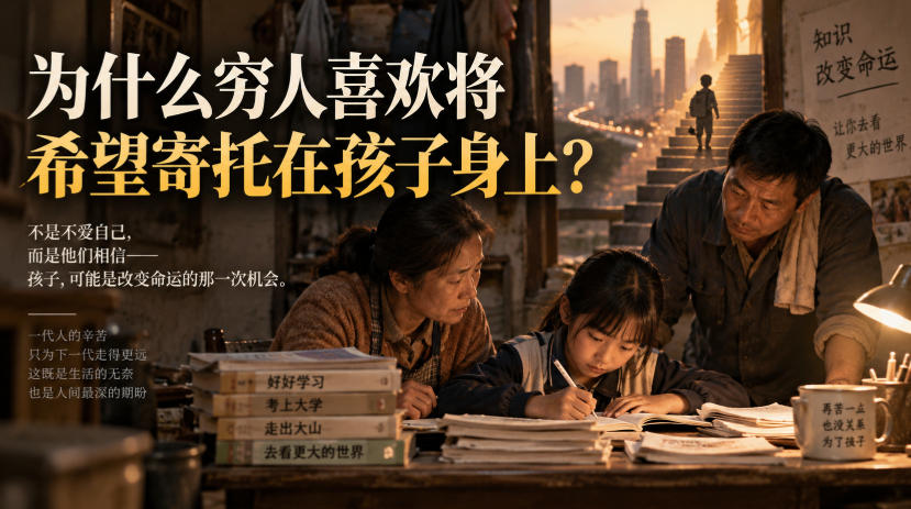 某社群精品文章：为什么穷人喜欢将希望寄托在孩子身上？-创薯资源