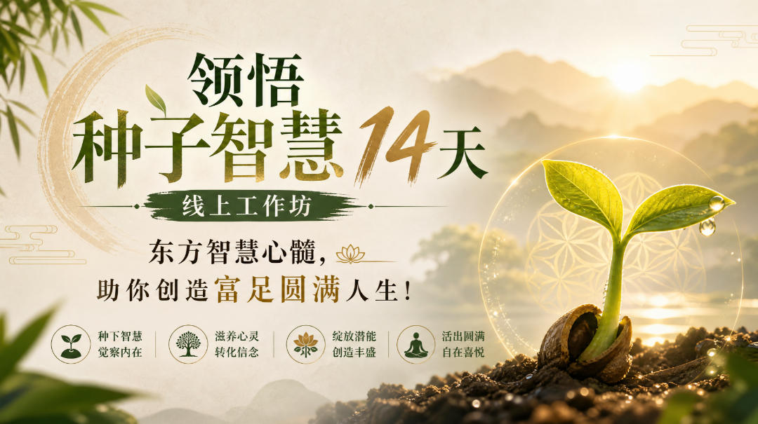 鹿大米领悟种子智慧14天线上工作坊，东方智慧心髓，助你创造富足圆满人生！-创薯资源