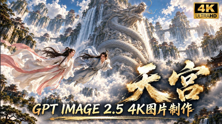 GPT Image 2.5实测！4K到底多清楚？皮肤、手指、修图与天宫场景全面测试-创薯资源