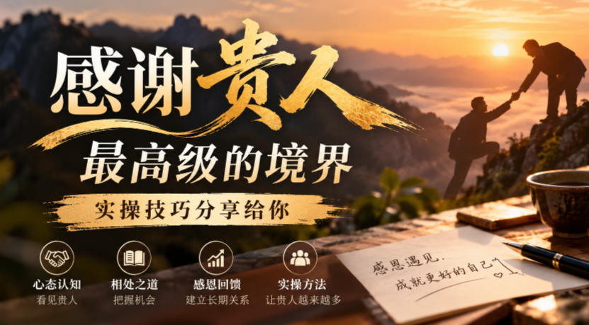 某公众号付费文章：感谢贵人最高级的境界，实操技巧分享给你-创薯资源