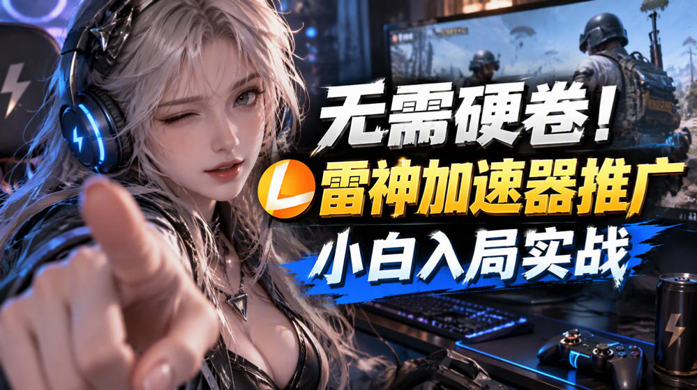 无需硬卷！雷神加速器推广，小白入局实战一天也能几十r-创薯资源