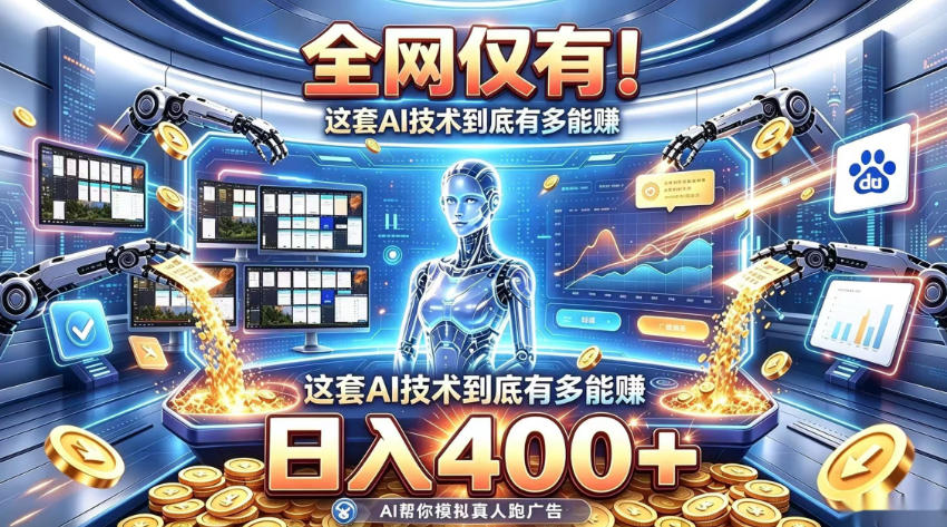 全网仅有！这套AI技术到底有多能賺，日入400+，无需人工干预，实现真正被动变现【揭秘】-创薯资源