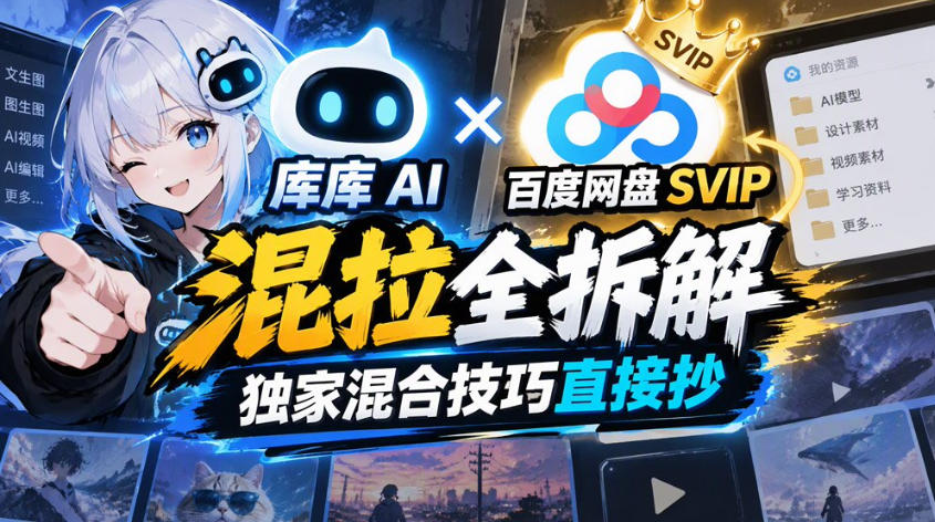 库库AI×百度网盘SVIP混拉全拆解，独家混合技巧直接抄-创薯资源
