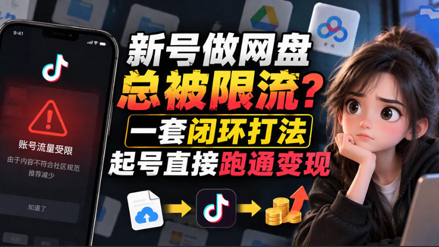 小白新号过限流：别发链先养号，12步SOP直接抄-创薯资源