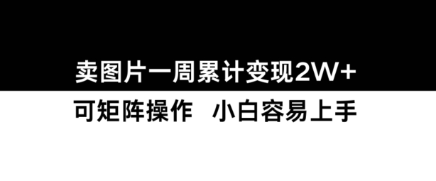 小红书【卖图片】一周累计变现2W+小白易上手-创薯资源