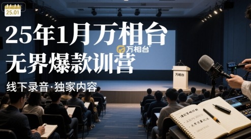 25年1月万相台无界爆款特训营线下录音-创薯资源