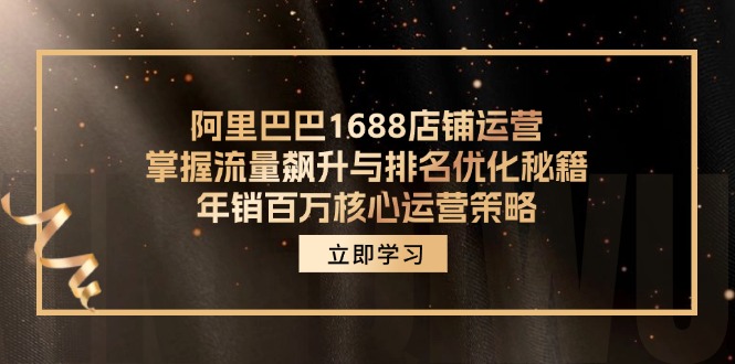 阿里巴巴1688店铺运营，掌握流量飙升与排名优化秘籍 年销百万核心运营策略-创薯资源