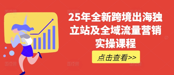 25年全新跨境出海独立站及全域流量营销实操课程，跨境电商独立站TIKTOK全域营销普货特货玩法大全-创薯资源