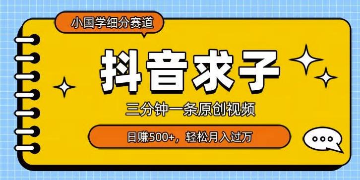 小国学细分赛道，三分钟一条原创视频，日赚500+，可矩阵复制-创薯资源